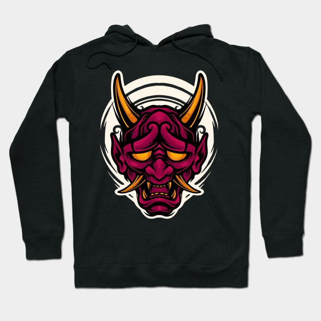 Oni mask Hoodie by vhiente